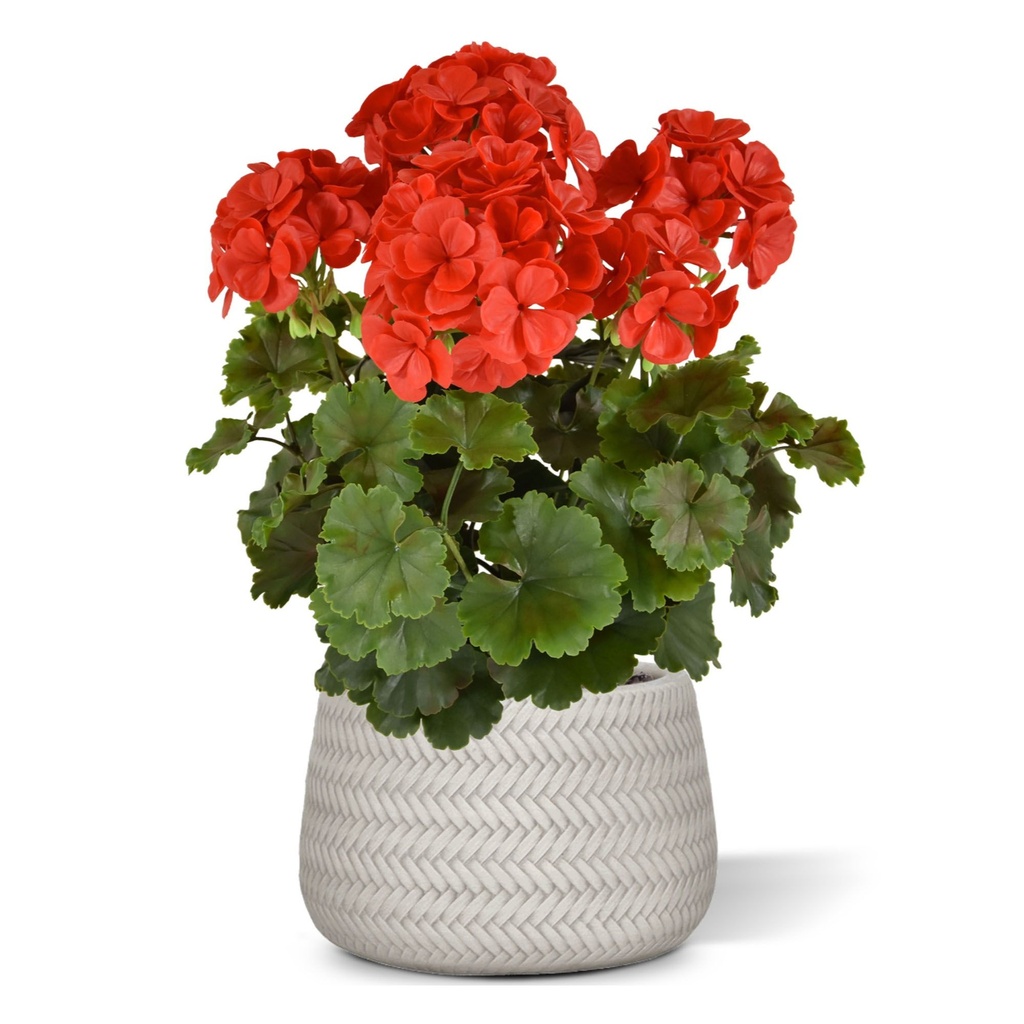 Kunst Geranium PL XL 40cm -rood - UV bestendig