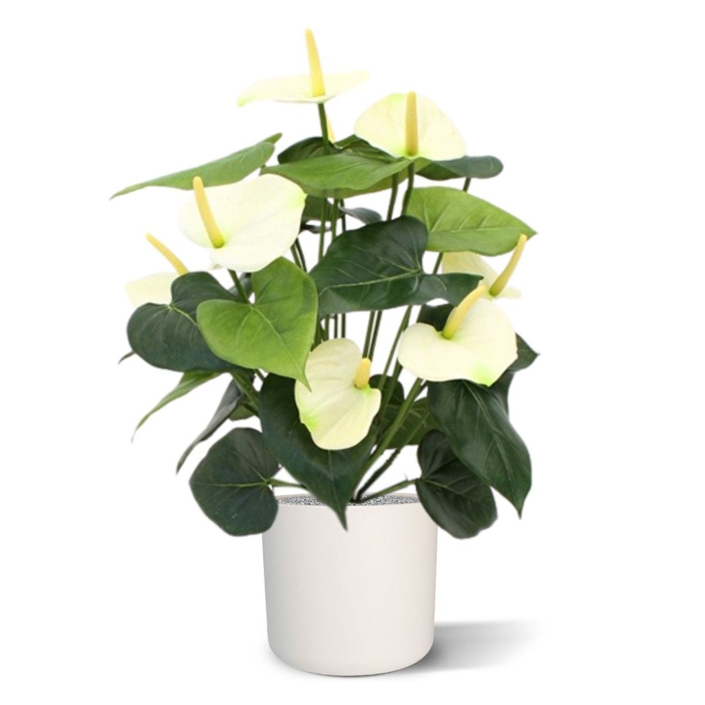 Anthurium deluxe kunstplant 50cm - creme