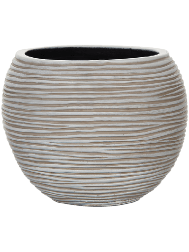 Capi Nature Rib - Vase Ball - Ivory - 25 cm