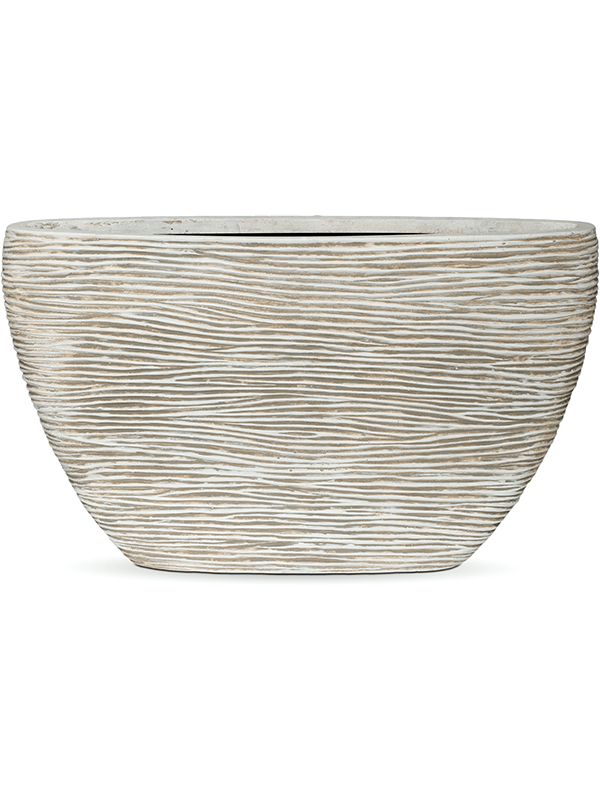 Capi Nature Rib - Planter Oval - Ivory - 34 cm