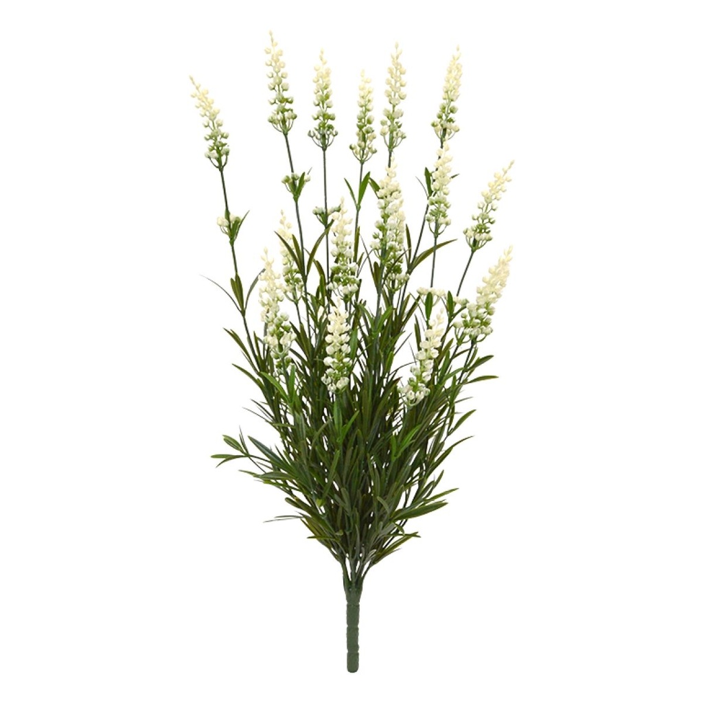 Lavendel kunstplant 50cm - wit - UV bestendig