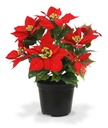 Poinsettia kunstplant in pot 40cm - rood