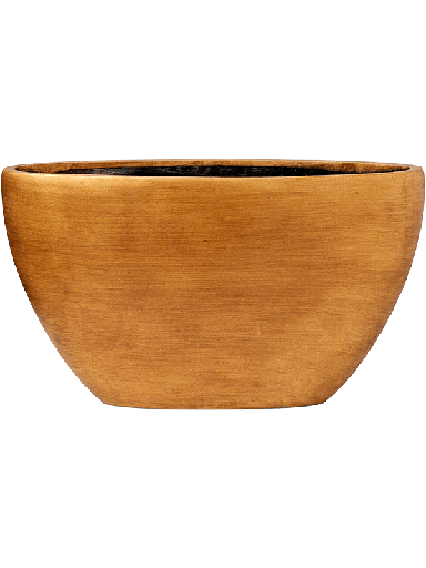 [3-6CAPGR841] Capi Retro - Oval Planter - Gold - 34 cm