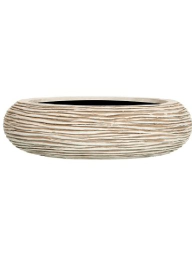 [3-6CAPNI045] Capi Nature Rib - Bowl Round - Ivory - 11 cm