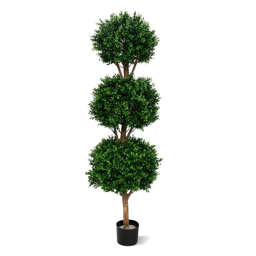 [1-138617UV] Buxus bol deluxe x3 kunstplant 175cm - UV bestendig